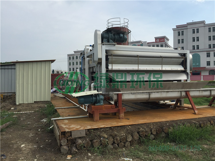 帶式壓濾機處理洗砂污泥