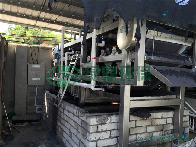 帶式壓濾機處理惠東印染廠污泥污水