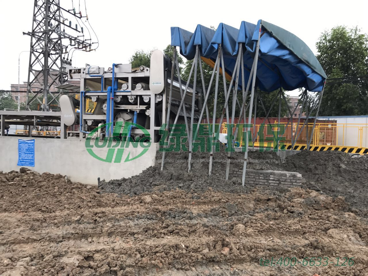 中鐵七局建筑打樁泥漿帶式壓濾機(jī)處理案例現(xiàn)場(chǎng) 2