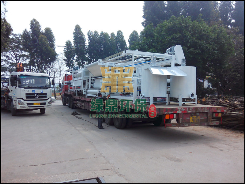 帶式壓濾機應用長武養殖場糞污處理項目